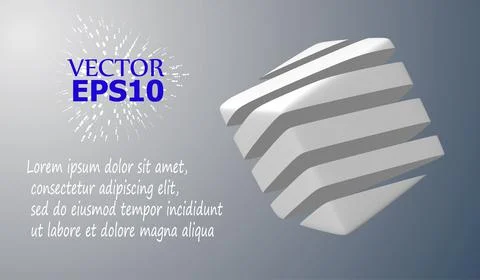 Abstract image of a geometric cut shape. Vector illustration Stock Illustration