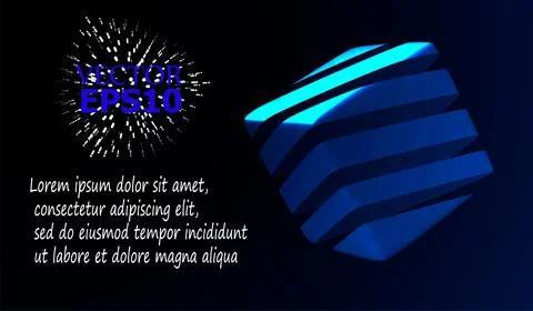 Abstract image of a geometric cut shape. Vector illustration Stock Illustration