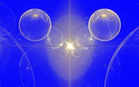 Abstract image of geometric shapes and shapes of various colors on a black ba Stock Illustration