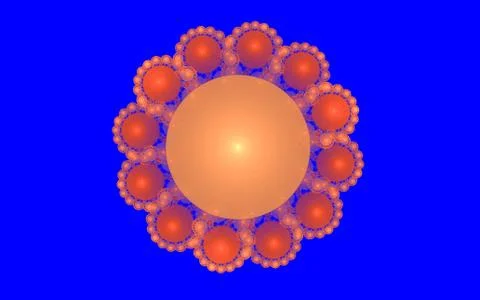 Abstract image of geometric shapes and shapes of various colors on a black ba Stock Illustration