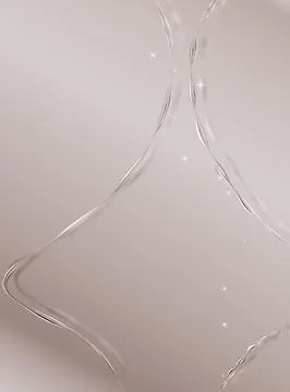 Abstract image of a glass thread on a beige gradient background. Stock Illustration