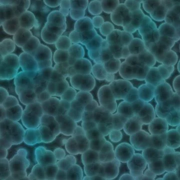 Abstract image of a group of bacteria. Stock Illustration