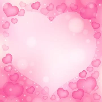 Abstract image with heart theme - illustration. Stock Illustration