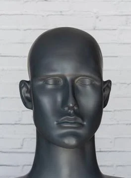 Abstract image of human face, portrait of mannequin head Stock Photos
