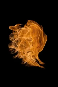Abstract image, the image of a burning and fiery flame For background Stock Photos