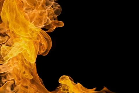 Abstract image, the image of a burning and fiery flame For background Stock Photos