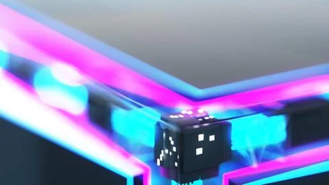 Abstract image of information flow. technology cube for providing information Stock Illustration