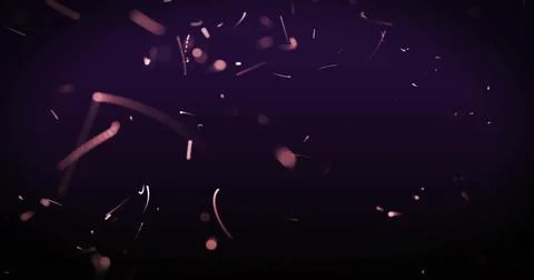 Abstract image of interconnected lines and dots over dark background Stock Photos