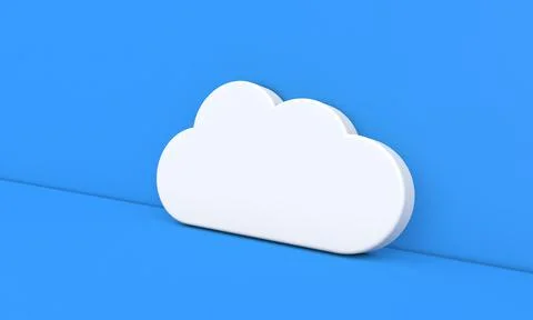 Abstract image of the internet cloud on a blue background. Stock Illustration