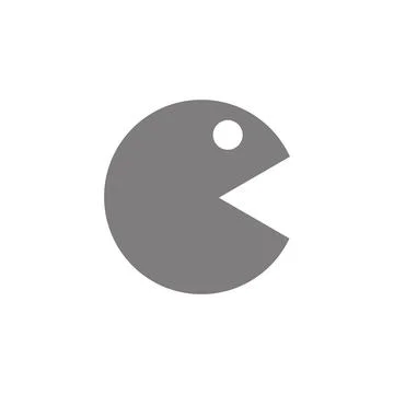 Abstract image of a large truncated circle icon. Simple web black icon, can be Stock Illustration