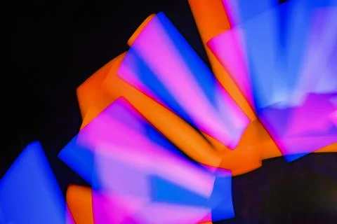 Abstract image of light painting with blur effect. Colorful vibrant lights .. Stock Illustration