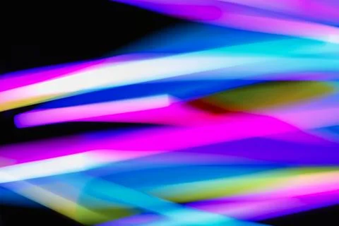 Abstract image of light painting with blur effect. Colorful vibrant lights .. Stock Illustration