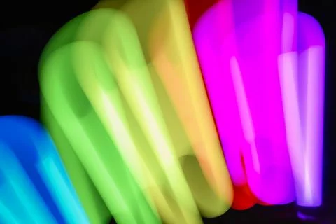 Abstract image of light painting with blur effect. Colorful vibrant lights .. Stock Illustration