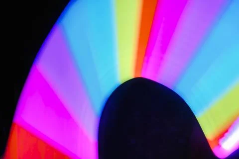 Abstract image of light painting with blur effect. Colorful vibrant lights .. Stock Illustration