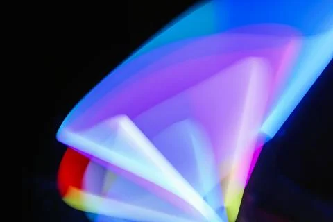 Abstract image of light painting with blur effect. Colorful vibrant lights .. Stock Illustration