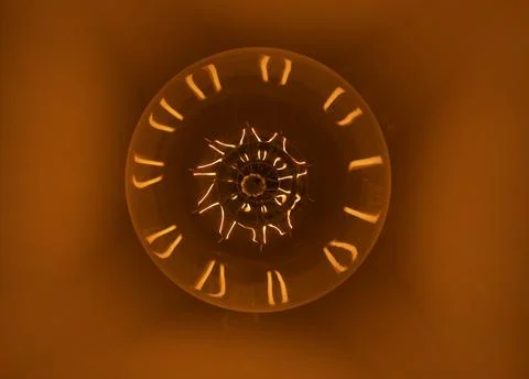 Abstract image of lightbulb from below with space for copy Stock Photos