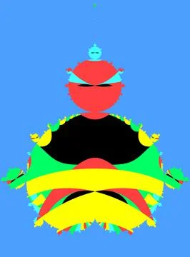 Abstract image of meditation practice Stock Illustration