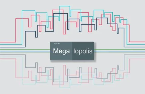 Abstract image, megalopolis Stock Illustration