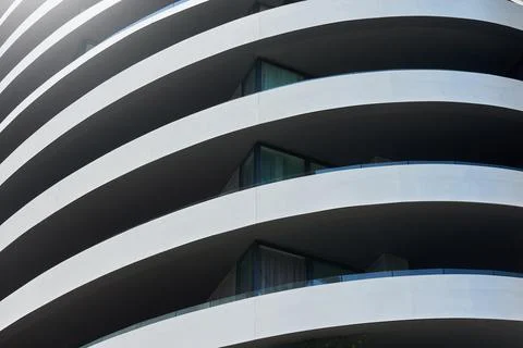 Abstract image of a modern building with rounded edges Fotos de archivo
