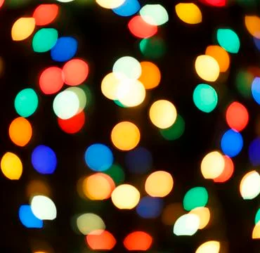 Abstract image. Multi-colored bokeh on a black background 写真素材