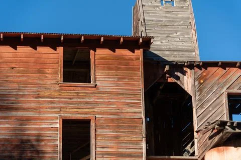 Abstract image of old abandoned barn Foto stock