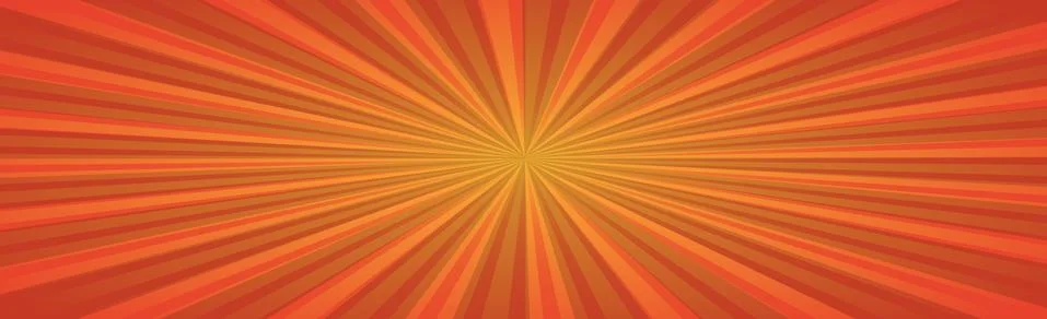 Abstract image, orange rays of the sun on a red background - Vector Illustrazione stock