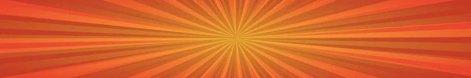 Abstract image, orange rays of the sun on a red background - Vector Stock Illustration
