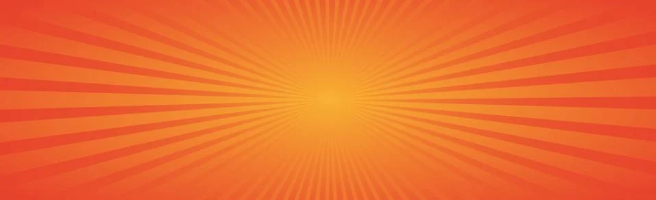 Abstract image, orange rays of the sun on a red background - Vector Stock Illustration
