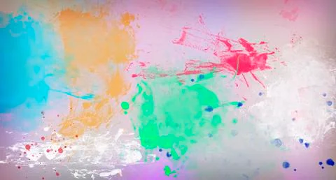 Abstract image with paint spots of different shapes. Stock Illustration