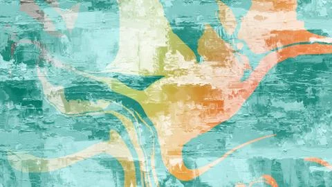 Abstract image with paint strokes of different shapes. Stock Illustration