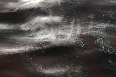 Abstract Image of Polluted Water Surface with Oily Patterns Stock Photos