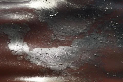 Abstract Image of Polluted Water Surface with Oily Patterns Stock Photos