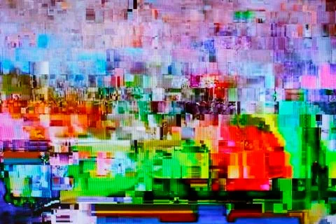 Abstract, image of a program crash, a computer, a Unique, Design Stockfoto's