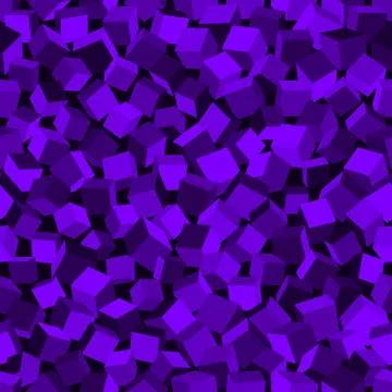 Abstract image of purple cubes background. Seamless pattern vector illustration イラスト素材