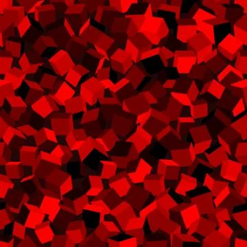 Abstract image of red cubes background. Seamless pattern vector illustration Stock Illustration