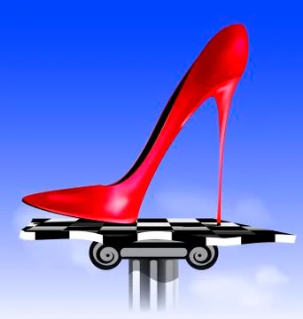Abstract image of red shoe Stock Illustration