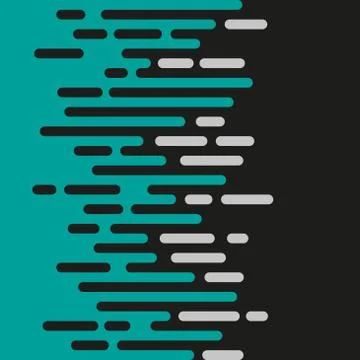 Abstract image, rounded turquoise and white shapes Stock Illustration