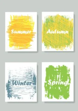 Abstract image of the seasons. Stock Illustration
