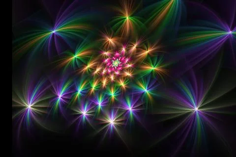 Abstract image: "Shining fractal" Stock Illustration