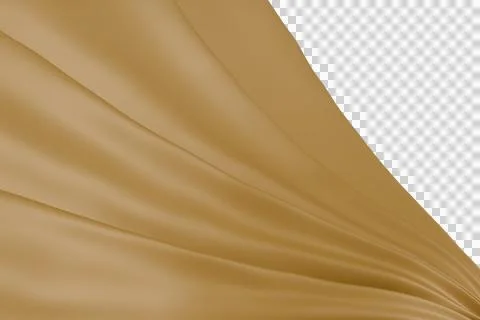 Abstract image of smooth, flowing warm tan fabric-like ripples cascading Foto stock