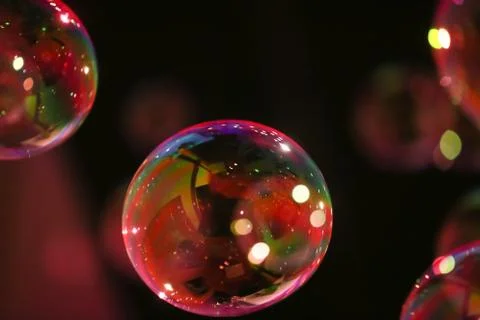 Abstract image of soap bubbles Stock Photos