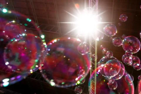 Abstract image of soap bubbles Stock Photos