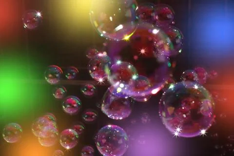 Abstract image of soap bubbles Stock Photos