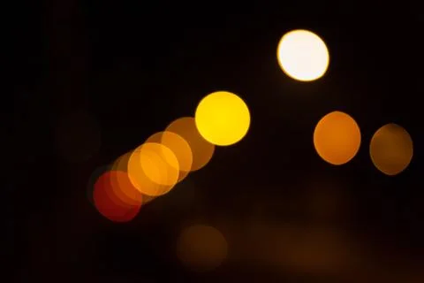 Abstract image of soft bokeh lights in the city. Stock Photos