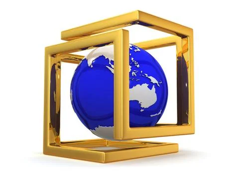 Abstract image. Sphere and symbol of Infinity. 3d Abstract image. Sphere a... Stock Photos