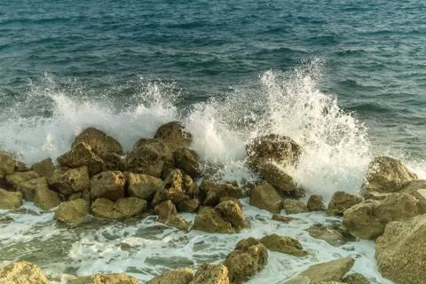 Abstract image of a storm at sea. Stock Photos