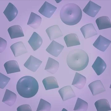 Abstract image of sweets and doughnuts on a gradient background.3d. Stockillustratie