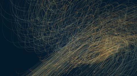 Abstract image of swirling lines generated by a computer program Stock Illustration