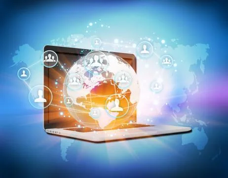 Abstract image symbolizing the social network Illustrazione stock