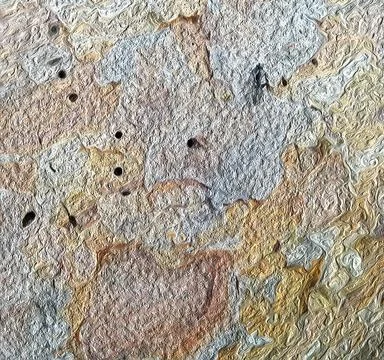 Abstract image of a tree bark on which a small insect sits in oil style Stock Illustration